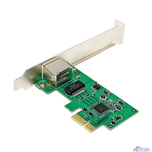 ORIENT XWT-RTL8126PE-5G, Сетевая карта PCI-Ex1 v2.1 1xRJ45 5Gbps Ethernet NIC, RTL8126 chipset, 5/2.5/1 Гбит/с, 2 планки крепления в комплекте (33360)
