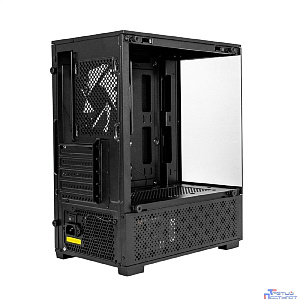 Exegate EX298754RUS Корпус Minitower ExeGate i3 SEA-NPX650 (mATX, БП 650NPX, 2*USB+1*USB3.0, HD аудио, черный, 1 вент. 12см с RGB подсветкой, передняя и боковая панели - закаленное стекло)