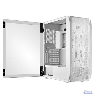 Ginzzu GL185 White боковая дверца закаленное стекло на петлях на магнитах