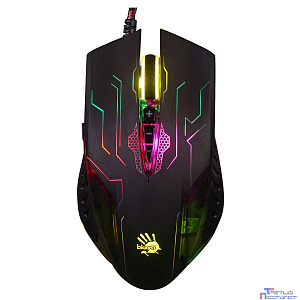 Мышь A4Tech Bloody Q51 черный/рисунок оптическая (6200dpi) USB (8but)