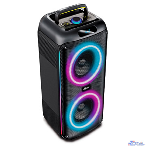 RITMIX SP-560B черный {6,5” + 6,5” + 1,5'' твиттер, Bluetooth, FM-радио, RGB-подсветка, AUX, USB, microSD (до 32 Гб, MP3), дисплей: LED, до 6 часов}
