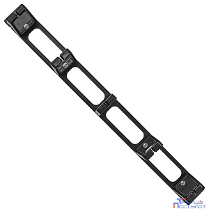 Exegate EX292870RUS Exegate EX292870RUS Кабельный органайзер ExeGate CM19-1U-5R (горизонтальный 19" 1U, 4 окна в основании металлического профиля, 5 пластиковых колец, глубина 45mm, цвет черный, RTL)