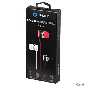 Oklick HP-S-210 1.2м красный проводные [374405]