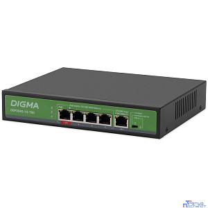Digma DSP204G-1G-T80 Коммутатор (L2) 5х1Гбит/с 4PoE 4PoE+ 1PoE++ 80W неуправляемый