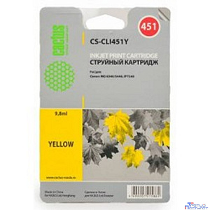 CACTUS CLI-451Y Картридж струйный CS-CLI451Y желтый для Canon MG 6340/5440/IP7240 (10,2ml)