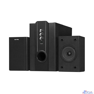 SVEN SPS-820,черная кожа/черный {2.1, 2 сат. + сабвуфер,18 Вт + 2 х 10 Вт (RMS) ,усил.- 20-20000 Гц}