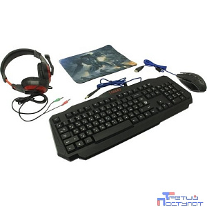 Defender Игровой набор Target MKP-350 [52350] {мышь+клавиатура+гарнитура+ков.}