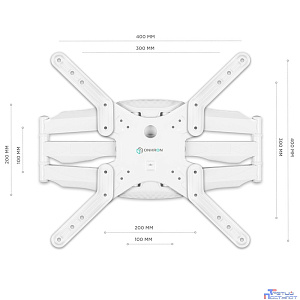 ONKRON M5 White Для телевизоров диагональю 32"-60" Максимальная нагрузка: 36,4 кг VESA: 100x100, 200x100, 200x200, 200x300, 200x400, 300x300, 400x200, 400x300, 400x400 мм
