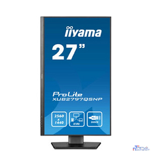 LCD Iiyama 27" XUB2797QSNP-B1 {IPS 2560x1440 100Hz 1ms 300cd 1300:1 HDMI DisplayPort USB-C KVM RJ45 HAS VESA}