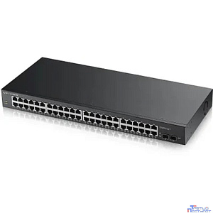 ZYXEL GS1900-48-EU0102F Smart L2 коммутатор Zyxel GS1900-48, rack 19", 48xGE, 2xSFP, кнопка сброса заводских настроек