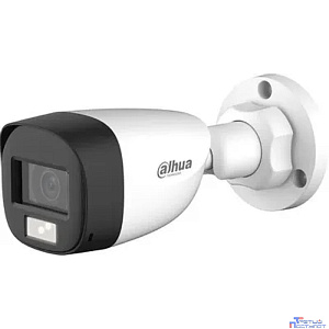 DAHUA DH-HAC-HFW1200CLP-IL-A-0360B-S6 Уличная цилиндрическая HDCVI-видеокамера с интеллектуальной двойной подсветкой 2Мп, объектив 3.6мм, ИК 20м, LED 20м, IP67, корпус: металл, быстрый монтаж