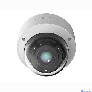 RUBETEK RVX-4134p Купольная Dome, 4МП 1/3", мотор. объектив 2.7-13.5 мм, DWDR, микрофон, слот microSD, IP67, POE 802.3af, металл