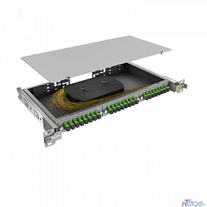 NTSS Кросс 19" NTSS PREMIUM выдвижной, предсобранный 1U, 24 порта SC/APC, 9/125 мкм, (сплайс, пигтейлы, кдзс, планки, адаптеры) NTSS-RsFOB-PM-1U-24-SC/A-9-SP1.5G1A