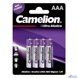 Camelion Ultra BL-4 LR03 (LR03-BP4UT, батарейка 1.5В)(4шт. в уп-ке)