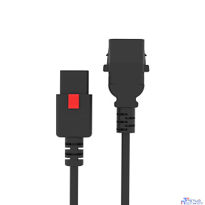 Кабель питания Filum FL-PC-C13F/C14F-C1-1.0-BK 3x1.0 С13 - C14 с фиксацией, 220/250В, 10А, черный, 1м (1111316)