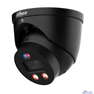 DAHUA DH-IPC-HDW3849HP-AS-PV-0280B-S5(Black) Уличная купольная IP-видеокамера TiOC с ИИ и активным сдерживанием 8Мп; 1/2.7” CMOS; объектив 2.8мм, видеоаналитика, ИК 30м, LED 30м, IP67, металл черный