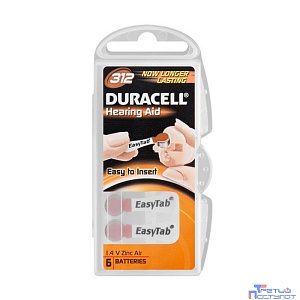 Duracell DA312/6BL Hearing Aid ZA312 (6 шт. в уп-ке)