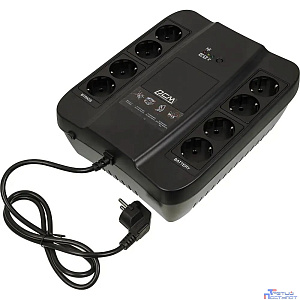 PowerCom Spider SPD-1000N ИБП {OffLine, 1000VA/550W, Tower, 8xEURO: 4 с резервным питанием, 4 с фильтрацией} (332717)
