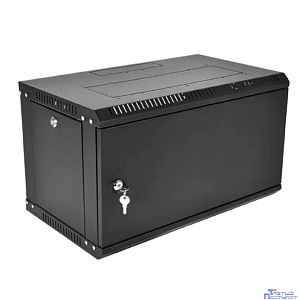 ЦМО Шкаф телекоммуникационный настенный разборный ЭКОНОМ 6U (600 x 650) дверь металл, цвет черный (ШРН-Э-6.650.1-9005)