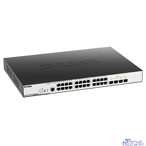 D-Link DGS-3000-28XMP/B1A Управляемый L2 коммутатор с 24 портами 10/100/1000Base-T и 4 портами 10GBase-X SFP+ (24 порта PoE 802.3af/at, PoE-бюджет 370 Вт)