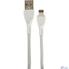 PERFEO Кабель USB A вилка - Lightning вилка, 2.4A, серый, силикон, длина 1 м., ULTRA SOFT (I4332)