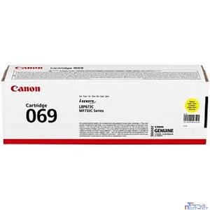 Canon Cartridge 069Y 5091C002 тонер-картридж для MF752Cdw/MF754Cdw/LBP673Cdw 1900 стр. жёлтый
