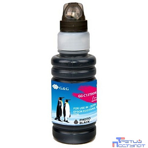 Чернила G&G GG-C13T00R140 черный70мл для Epson EcoTank 7700/7750