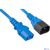 Cabeus PC-189-VDE-1.8M-BL Кабель питания монитор-компьютер IEC 320 C13 - IEC 320 C14 (3x0.75), синий, 1.8 м
