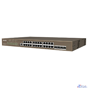 TENDA TEG5328P-24-410W Коммутатор L3 управляемый в стойку PoE  24-Ports 10/100/1000 Base-T + 4-Ports 1000 Base-X SFP (PoE бюджет 370W)