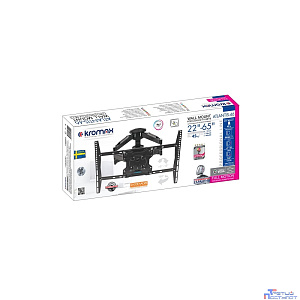 Kromax ATLANTIS-46 серый 22"-65" макс.45кг настенный поворотно-выдвижной и наклонный