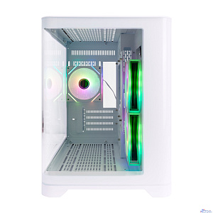 1STPLAYER UVIEW UV5 ARGB White / mATX / 3x120mm ARGB fans / UV5-WH-2FC7R-W-1FC7-W