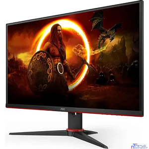 LCD AOC 27" Q27G2E {VA 2560х1440 75Hz 250cd 178/178 3000:1 4ms 2xHDMI DisplayPort Pivot AudioOut Black-Red}