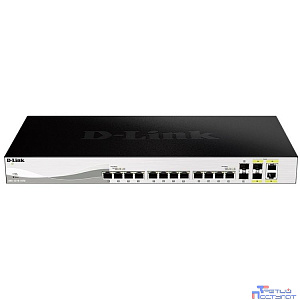 D-Link DXS-1210-16TC/A2A PROJ Настраиваемый L2+ коммутатор с 12 портами 10GBase-T, 2 портами 10GBase-X SFP+ и 2 комбо-портами 10GBase-T/SFP+