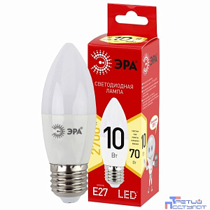 Эра Б0052377 Лампочка светодиодная RED LINE LED B35-10W-827-E27 R E27 / Е27 10 Вт свеча теплый белый свет