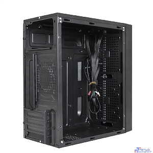 Exegate EX283752RUS Корпус Minitower ExeGate mEVO-9301-RGB-600W-12 (mATX, БП 600NPX с вент. 12см, с окном, 2*USB+1*USB3.0, HD аудио, черный с RGB подсветкой)