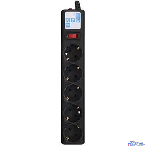 PowerCube Фильтр-удлинитель 5.0м, 5 розеток,10А (SPG5-С5), черный графит