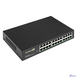 Exegate EX298696RUS Коммутатор неуправляемый ExeGate EDGS-1024D (24-портовый гигабитный UTP 10/100/1000 Base-T, металлический корпус, с возможностью установки в стойку, с функцией энергосбережения (EE