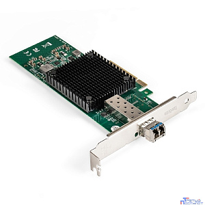 Exegate EX298940RUS Комплект: Сетевой адаптер SFP+ ExeGate EXE-X520-DA1 + Трансивер Single-Mode до 10км EXT-10G-SM1310-LC2-10KM (EX296227RUS PCI-E x8 v2.0, порты 1x SFP+ 10Gb/s (10/5/2.5/1Gb/s, 100Mb/