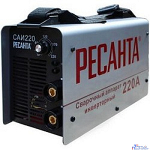 Ресанта САИ 220 65/3 Сварочный аппарат инверторный [65/3] {154В-242В, макс.6,6кВт, 10А-220А, ПВ 70%, напр. холостого хода 80В, напр. 28В, макс. диаметр электрода 5мм, 4,9 кг} 4606059015192