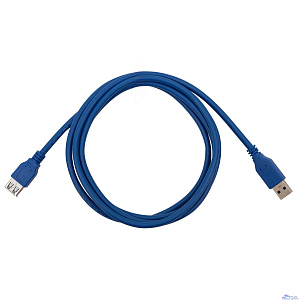 Bion Кабель удлинительный USB 3.0 AM/AF, 1.8 м, позолоченные контакты, синий [BXP-CCP-USB3-AMAF-6]