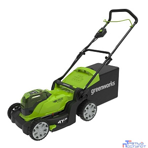 Greenworks G24X2LM41 Газонокосилка аккумуляторная, 2*24V, 41 см, без АКБ и ЗУ [2512607]