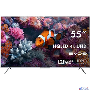 55" Телевизор HAIER Smart TV S3, QLED, 4K Ultra HD, серебристый, СМАРТ ТВ, Android[DH1VMDD02RU]