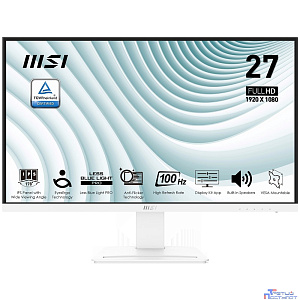 MSI PRO 27" MP273AW белый {IPS 1920x1080 100Hz 5ms 178/178 300cd HDMI DispalyPort 2x3W VESA} [9S6-3PB4CH-097/9S6-3PB4CH-217 ]