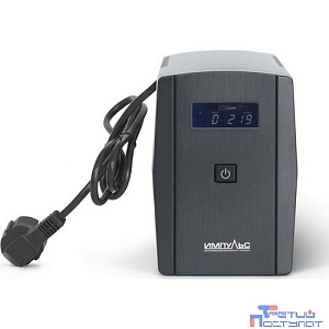 Импульс ИБП Юниор Смарт 1000 {1000/600 ВА/Вт, LED, USB, SCHUKOx2} черный {JS10114}