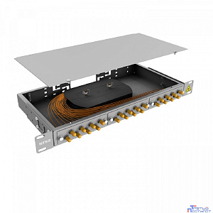 NTSS Кросс 19" NTSS PREMIUM, предсобранный 1U, 8 портов ST/UPC, 62,5/125 мкм, (сплайс, пигтейлы, кдзс, планки, адаптеры) NTSS-RFOB-PM-1U-8-ST/U-62.5-SP1.5G2A