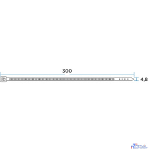Rexant (67-1302) Стяжка нейлоновая Профессиональная 300x4,8мм, черная (100 шт/уп)