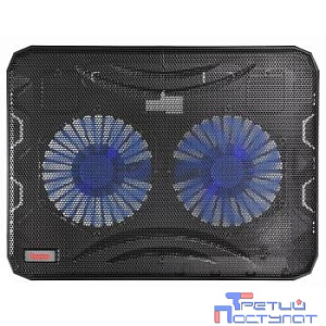 BURO Подставка для ноутбука 15.6"358x270x21mm 1xUSB 2x 140mmFAN 597г металлическая сетка/пластик черный (BU-LCP156-B214)