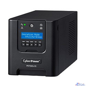ИБП CyberPower PR750ELCD {Line-Interactive, Tower, 750VA/675W USB/RS-232/EPO/SNMPslot (6 IEC С13), 12В/7 Ач х 2}