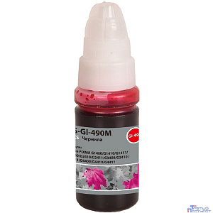 Чернила Cactus CS-GI-490M пурпурный 70мл для Canon PIXMA G1400/G1410/G1411/G2400/G2410/G2411/G3400/G3410/G3411/G4400/G4410/G4411