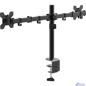 Кронштейн для монитора Filum FL-DM001DB двойной, VESA: 75x75/100x100, для диагонали 10"-32", два типа крепления, макс. нагрузка 10кг, черный (1094479)